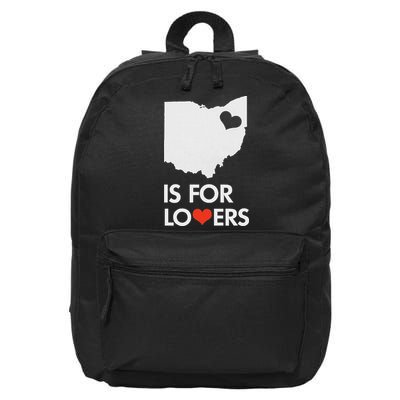 Throwback Vintage Ohio Is For Lovers T Distressed 16 in Basic Backpack