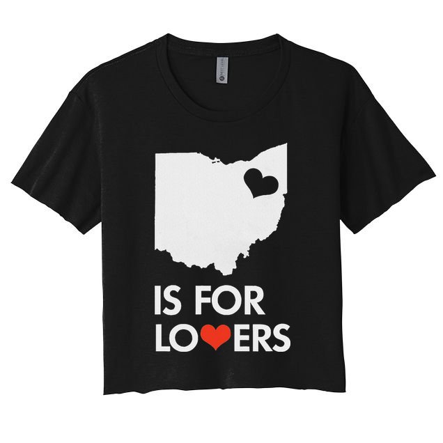 Throwback Vintage Ohio Is For Lovers T Distressed Crop Top