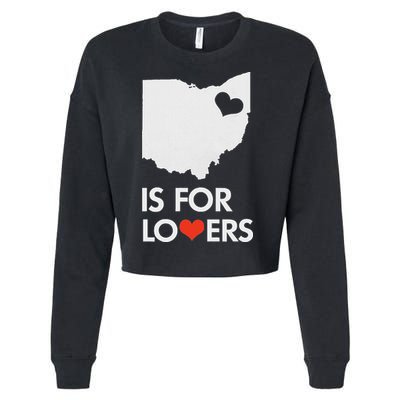 Throwback Vintage Ohio Is For Lovers T Distressed Cropped Pullover Crew