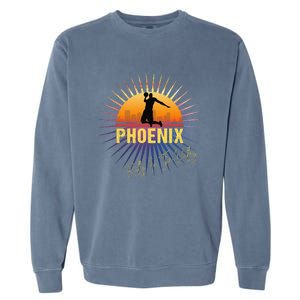 The Valley Oop Phoenix Basketball Retro Sunset Rally Garment-Dyed Sweatshirt