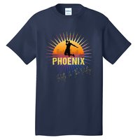 The Valley Oop Phoenix Basketball Retro Sunset Rally Tall T-Shirt