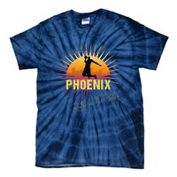 The Valley Oop Phoenix Basketball Retro Sunset Rally Tie-Dye T-Shirt