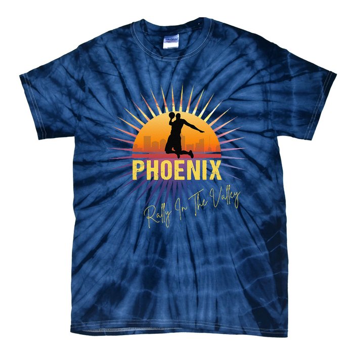 The Valley Oop Phoenix Basketball Retro Sunset Rally Tie-Dye T-Shirt