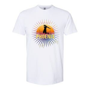 The Valley Oop Phoenix Basketball Retro Sunset Rally Softstyle CVC T-Shirt