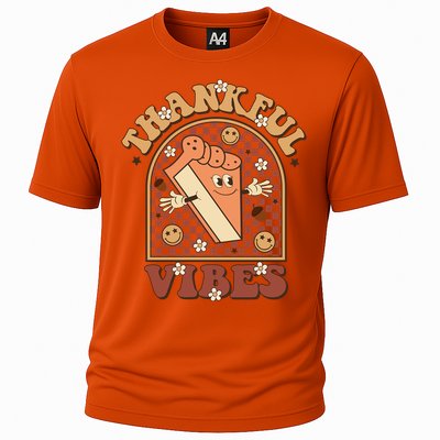 Thankful Vibes Pumpkin Spie Funny Thanksgiving Gift Cooling Performance Crew T-Shirt