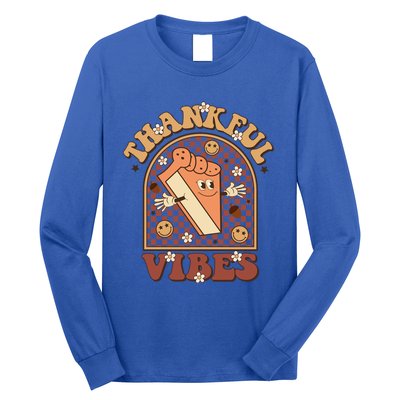 Thankful Vibes Pumpkin Spie Funny Thanksgiving Gift Long Sleeve Shirt