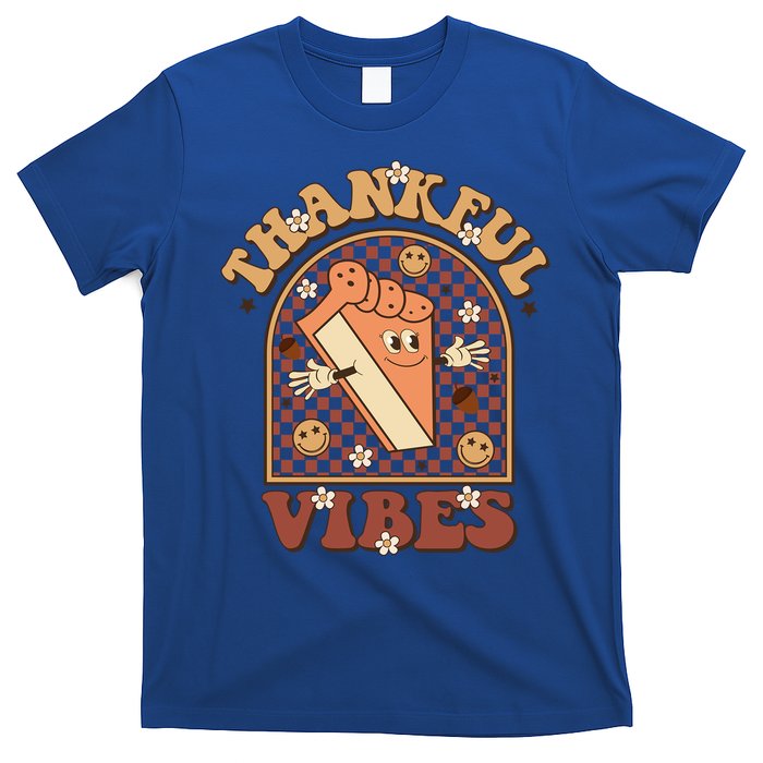 Thankful Vibes Pumpkin Spie Funny Thanksgiving Gift T-Shirt