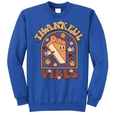 Thankful Vibes Pumpkin Spie Funny Thanksgiving Gift Tall Sweatshirt