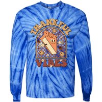 Thankful Vibes Pumpkin Spie Funny Thanksgiving Gift Tie-Dye Long Sleeve Shirt