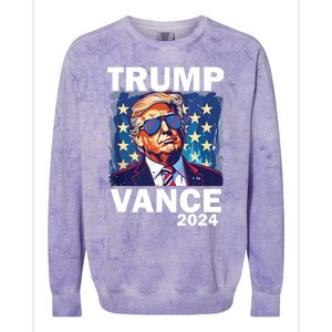 Trump Vance Presidential Election 2024 Colorblast Crewneck Sweatshirt