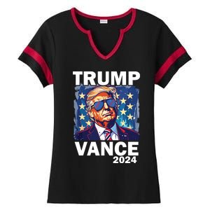 Trump Vance Presidential Election 2024 Ladies Halftime Notch Neck Tee