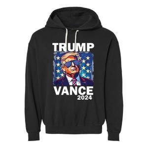 Trump Vance Presidential Election 2024 Garment-Dyed Fleece Hoodie