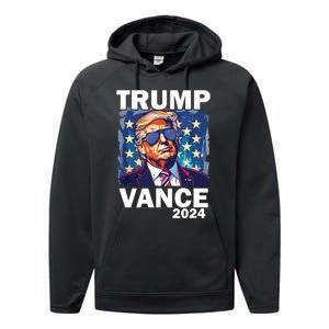 Trump Vance Presidential Election 2024 Performance Fleece Hoodie