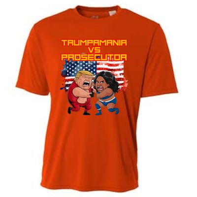 Trumpamania Vs Prosecutor Funny Wrestling Trump V Harris Cooling Performance Crew T-Shirt