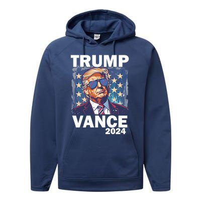 Trump Vance Presidential Election 2024 Gift Performance Fleece Hoodie