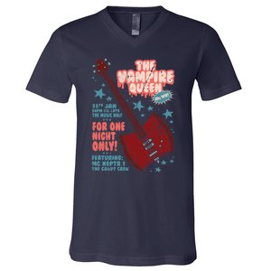 The Vampire Queen Music Poster V-Neck T-Shirt