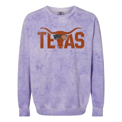 Texas Vintage Retro Colorblast Crewneck Sweatshirt