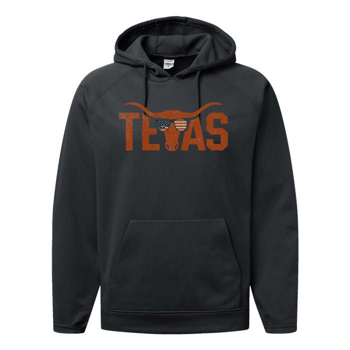 Texas Vintage Retro Performance Fleece Hoodie