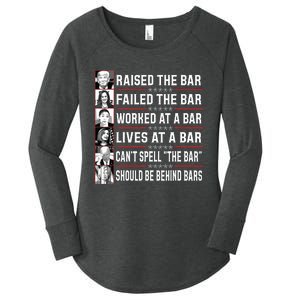 Trump Voter Raised The Bar Failed The Bar Worked At A Bar Women's Perfect Tri Tunic Long Sleeve Shirt