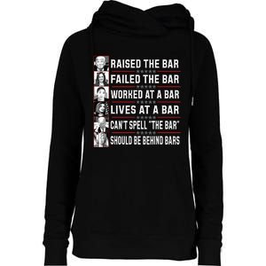 Trump Voter Raised The Bar Failed The Bar Worked At A Bar Womens Funnel Neck Pullover Hood