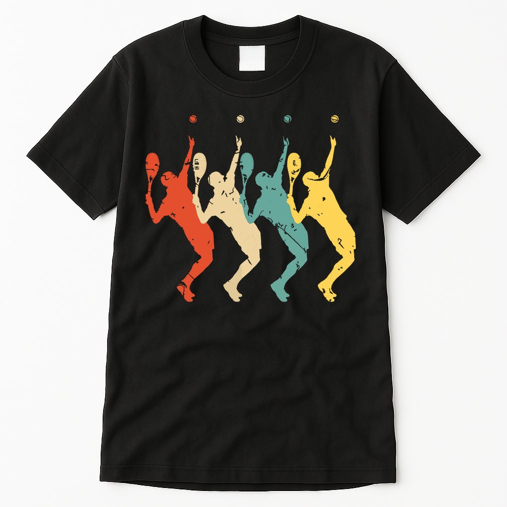 Tennis Vintage Retro 70s 80s Tennis Player Tall T-Shirt