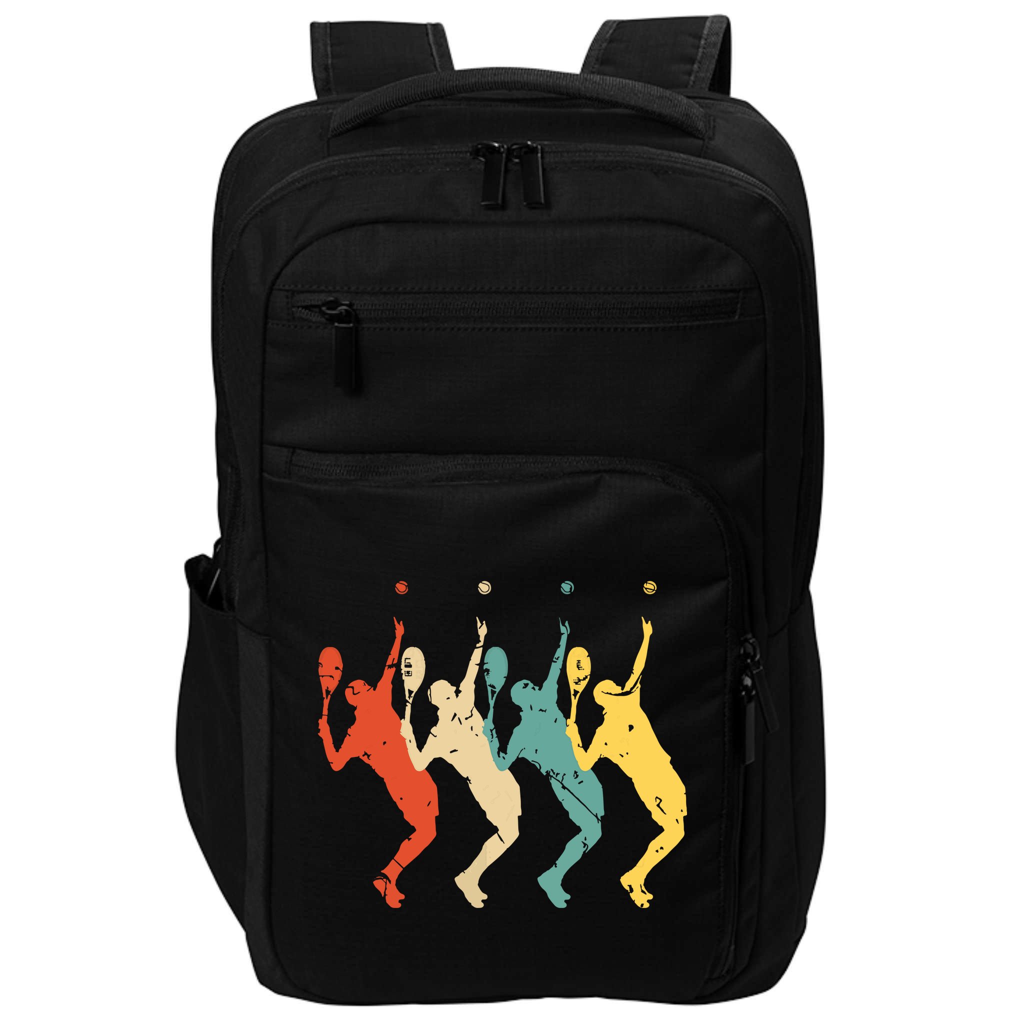 Tennis Vintage Retro 70s 80s Tennis Player Impact Tech Backpack