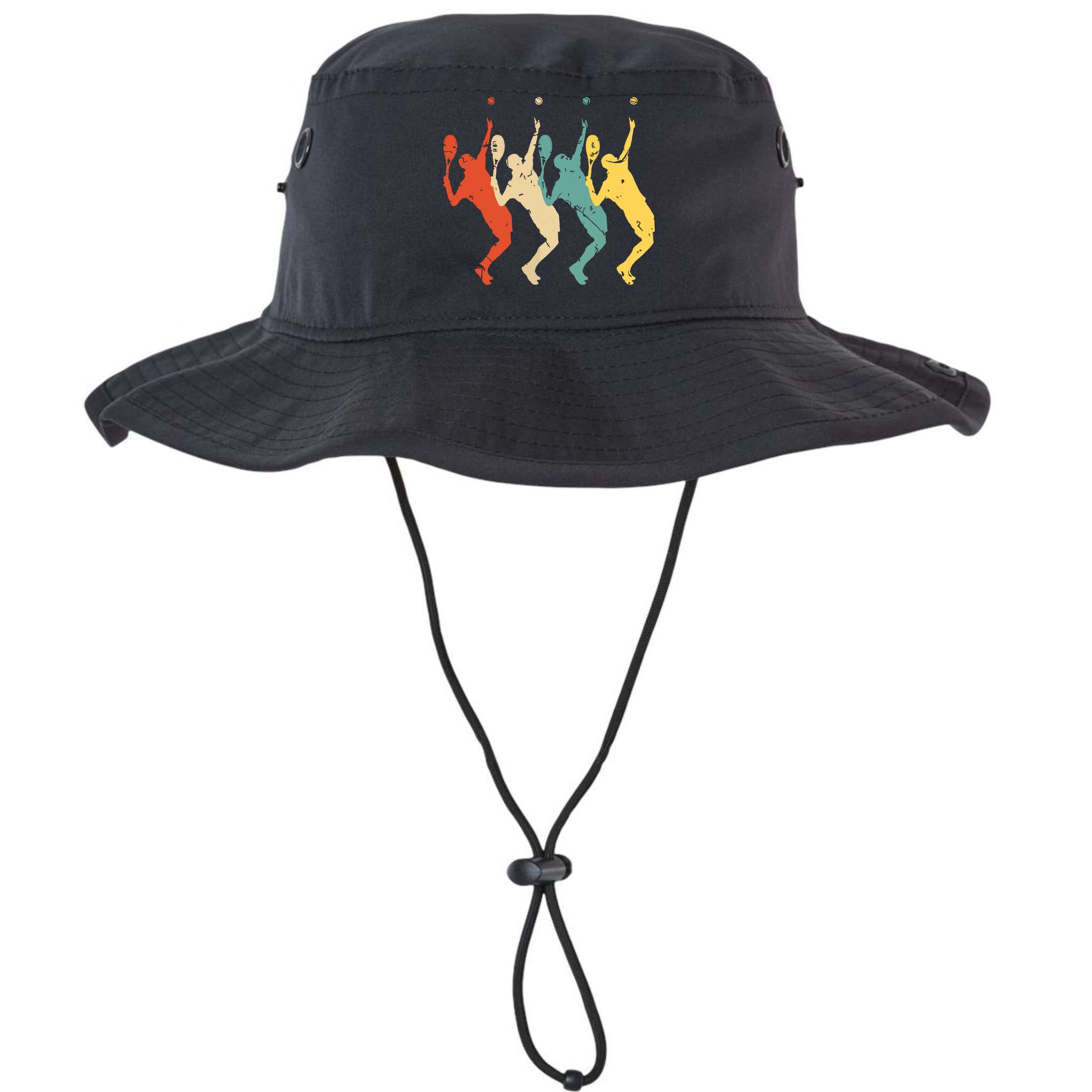 Tennis Vintage Retro 70s 80s Tennis Player Bucket Hat
