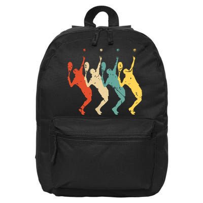Tennis Vintage Retro 70s 80s Tennis Player 16 in Basic Backpack