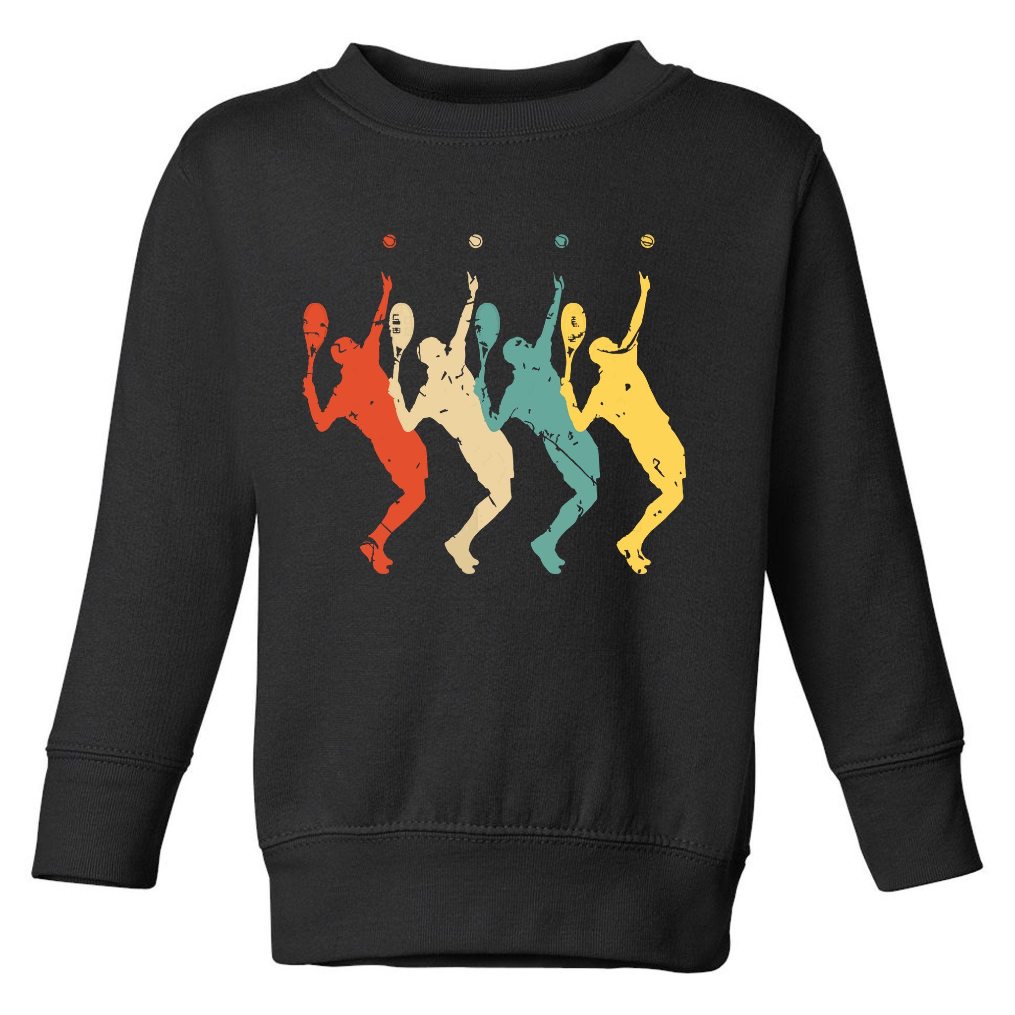 Tennis Vintage Retro 70s 80s Tennis Player Toddler Sweatshirt