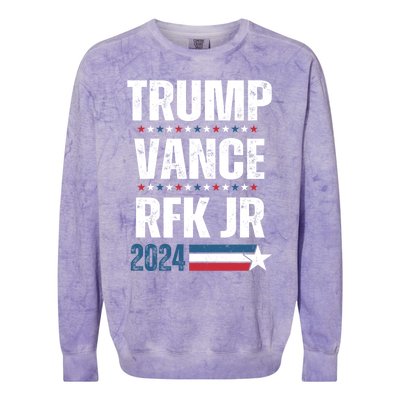 Trump Vance Rfk Jr 2024 American Flag Gift Colorblast Crewneck Sweatshirt