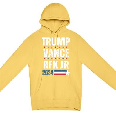 Trump Vance Rfk Jr 2024 American Flag Gift Premium Pullover Hoodie