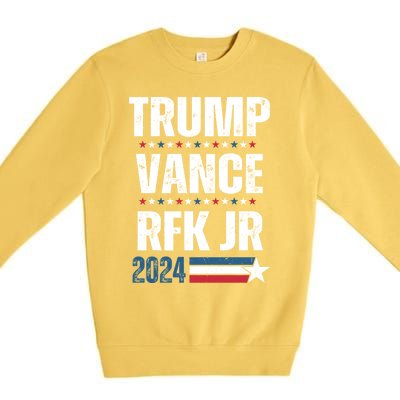 Trump Vance Rfk Jr 2024 American Flag Gift Premium Crewneck Sweatshirt