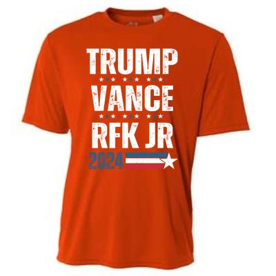 Trump Vance Rfk Jr 2024 American Flag Gift Cooling Performance Crew T-Shirt