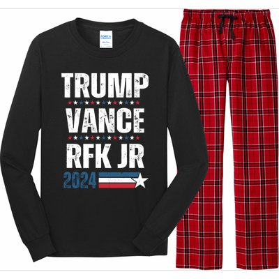 Trump Vance Rfk Jr 2024 American Flag Gift Long Sleeve Pajama Set