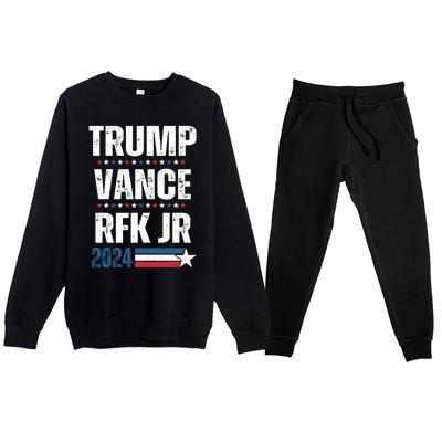 Trump Vance Rfk Jr 2024 American Flag Gift Premium Crewneck Sweatsuit Set