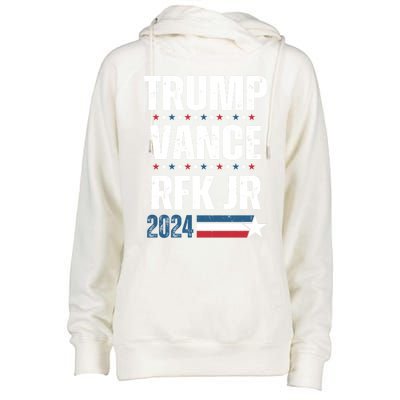 Trump Vance Rfk Jr 2024 American Flag Gift Womens Funnel Neck Pullover Hood