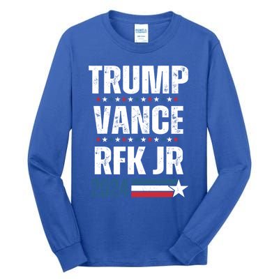 Trump Vance Rfk Jr 2024 American Flag Gift Tall Long Sleeve T-Shirt