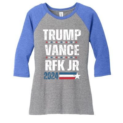 Trump Vance Rfk Jr 2024 American Flag Gift Women's Tri-Blend 3/4-Sleeve Raglan Shirt