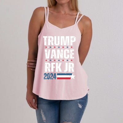 Trump Vance Rfk Jr 2024 American Flag Gift Women's Strappy Tank