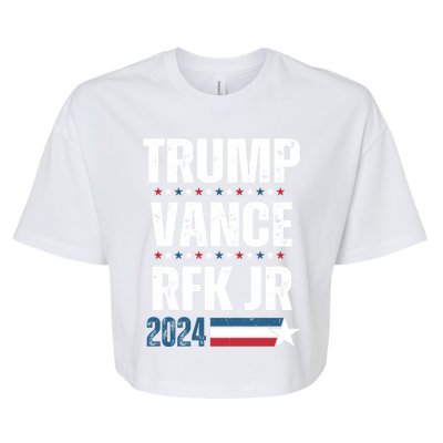 Trump Vance Rfk Jr 2024 American Flag Gift Bella+Canvas Jersey Crop Tee