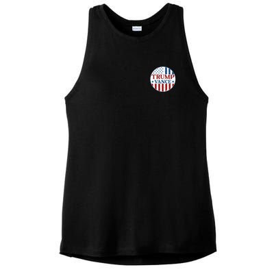 Trump Vance Republican 2024 Election Front And Back Ladies PosiCharge Tri-Blend Wicking Tank