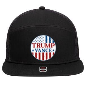 Trump Vance Republican 2024 Election Front And Back 7 Panel Mesh Trucker Snapback Hat