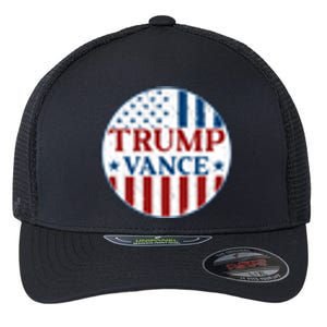 Trump Vance Republican 2024 Election Front And Back Flexfit Unipanel Trucker Cap