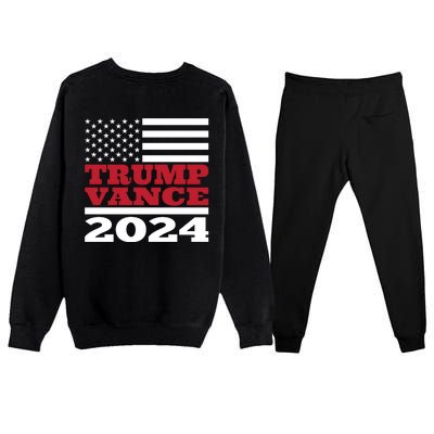 Trump Vance Republican 2024 Election Front And Back Premium Crewneck Sweatsuit Set