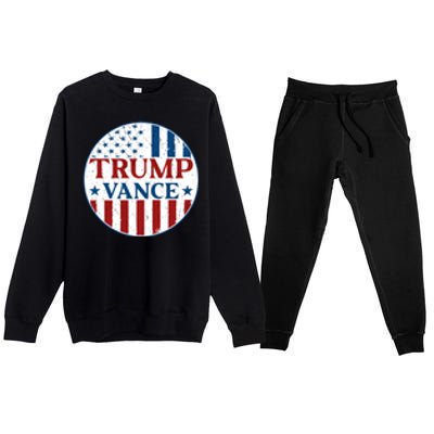 Trump Vance Republican 2024 Election Front And Back Premium Crewneck Sweatsuit Set