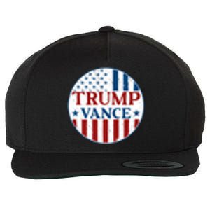 Trump Vance Republican 2024 Election Front And Back Wool Snapback Cap