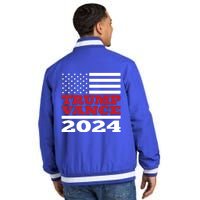 Trump Vance Republican 2024 Election Front And Back Insulated Varsity Jacket