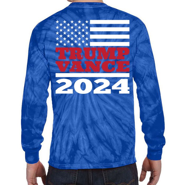 Trump Vance Republican 2024 Election Front And Back Tie-Dye Long Sleeve Shirt