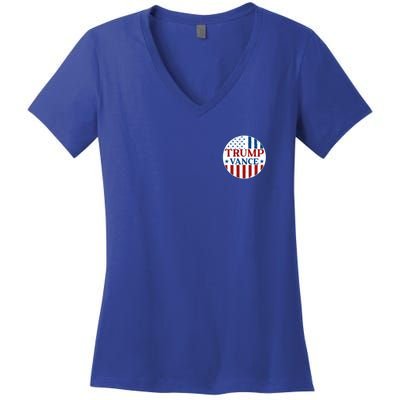 Trump Vance Republican 2024 Election Front And Back Women's V-Neck T-Shirt