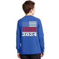 Trump Vance Republican 2024 Election Front And Back Kids Long Sleeve Shirt